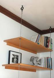 Diy Able Suspended Shelving Bookshelves Diy Diy Hanging Shelves Hanging Shelves