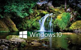 Waterfall nature windows 10 wallpaper 4k. Windows 10 White Text Logo Over The Waterfall Wallpaper Computer Wallpapers 46092