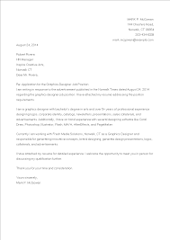Open the graphic design cover letter template step 2. Gratis Graphic Designer Job Application Letter Format