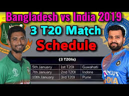 India Vs Bangladesh T20 Series 2019 Fixture 3 T20 Matches Series Schedule Date Time 2019