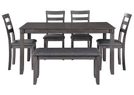 It comes complete with 4 chairs,. Bridson Dining Room Table And Chairs With Bench Set Of 6 Ashley Furniture Homestore Independently Owned And Operated By Appliance World Ltd