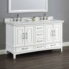1199 Costco Parker 60 White Double Sink Vanity By Mission Hills With Images Double Sink Vanity Vanity Sink Traditional Bathroom Vanity
