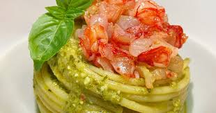 La pasta con verdure e crema al fiordilatte è un primo piatto gustoso a base di zucchine, peperoni e gamberi aromatizzati al curry. Pasta Armando Spaghetti Con Gamberi E Pesto Di Basilico