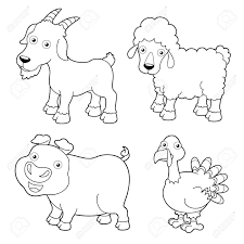 There are choices for kids of all age levels: Illustration Of Farm Animals Cartoon Coloring Book Royalty Free Cliparts Vectors And Stock Illustration Image 16992096