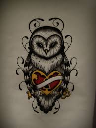 Each design has its own meaning and specialty. Uncolored Owl With Locked Heart And A Key Tattoo Design By Frah Tattooimages Biz