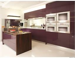 Kitchen Dark Purple Modern L Shaped Kitchen Cabinet With White Marble Countertop Also Stainles L Shaped Kitchen Modern L Shaped Kitchens Kitchen Design Small