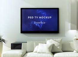 Tv On Wall Mockup Web Design Mockup Photoshop Mockup Mockup