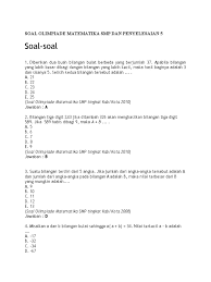 Keliling bangun datar yaitu keliling persegi, persegi panjang, dan segitiga. Soal Dan Jawaban Olimpiade Matematika Sd Guru Paud