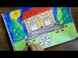 how to draw diwali scene for kids very easy youtube drawing for kids art drawings for kids drawing books for kids how to draw diwali scene for kids very