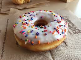 Dunkin Donuts White Iced Doughnut Dining With Dylan