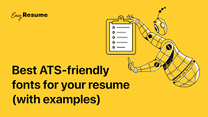 ats friendly and readable resume fonts
