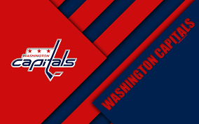 Download Wallpapers Washington Capitals Nhl 4k Material Design Logo Blue Red Abstraction Lines American Hockey Club Washington Usa National Hockey Lea Washington Capitals American Hockey Washington