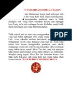 Suatu saat guru kami pernah berkata bahwa hidup manusia seperti telur di ujung tanduk. Bagai Telur Di Hujung Tanduk