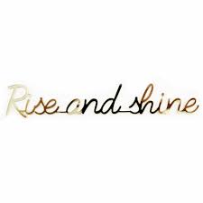 Rise and shine happens every day!. Rise And Shine Goegezegd