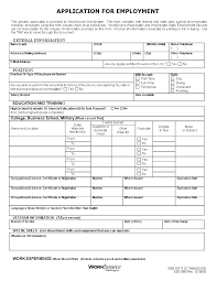 Generic Employment Application How To Create A Generic Employment Application Downloa Employment Application Job Application Form Printable Job Applications