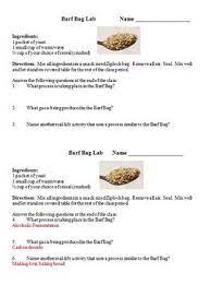 Barf Bag Lab Alcoholic Fermentation Activity Fermentation Alcohol 6th Grade Worksheets