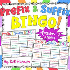 A Bingo Game To Review Your Prefixes And Suffixes The Calling Cards Contain The Complete Word Example Misbehave A Prefixes And Suffixes Prefixes Base Words