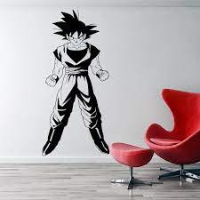 Dragonball Z Inspired Goku 3d Wall Sticker Vinyl Animated Movie Cartoon Home Decor Diy Wall Decal For Ki Diy Wall Decals Kids Wall Decals Kids Room Wall Decals