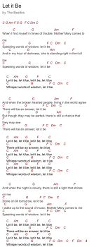 let it be chords beatles chords guitar chords ukulele music lyrics and chords guitar songs