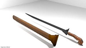 ڤدڠ چورا سي منجاکيني) is a sword mentioned in the malay annals as originally possessed by sang sapurba, the legendary ancestor of malay kings. Sword Malay Pedang Panjang 3d Cgtrader
