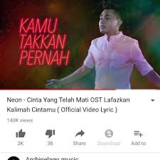 Drama ini mendapat sentuhan pengarah along kamaludin dibawah terbitan sr one sdn bhd. Neon Band Dah Tengok Belum Lyric Video Cinta Yang Telah