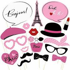 What kind of decor is used in paris? 18pcs Paris Photo Booth Props French Ooh La Party Supplies Themed For Birthday For Sale Online Ebay