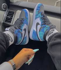 Air Jordan 1 Tie Dye White Black Aurora Green Aj1 Tie Dye In 2020 Jordan Shoes Girls Sneakers Fashion Nike Air Shoes