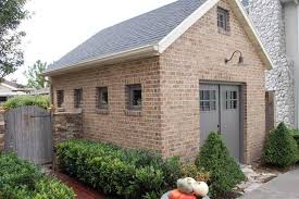 Brick Garden Sheds With Painted Grey Door Brick Garden Sheds In 2021 Brick Shed Shed Homes Shed Building Plans