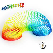Et pourtant , elle est immobile. Jouet Ressort Slinky Arc En Ciel