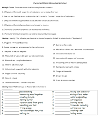 Physical and chemical properties worksheets is useful in helping students understand chemical properties of different compounds. Physical And Chemical Properties Worksheet
