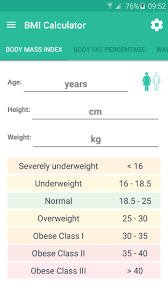 Weight can be entered pounds, stones & pounds, or kilograms, while height can be entered in. Bmi Calculator For Android Apk Download