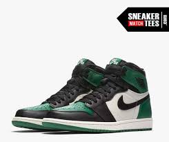 There are a lot of vibrant colors to play with, which add more flavor to your outfits and help you stand out. Jordan 1 Pine Green Shirts Match Sneakers Sneaker Match Tees