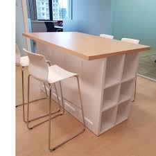 Choose kitchen island bar stools or kitchen island chairs that fit the space and are comfortable enough to sit in while you eat or work. High Table Breakfast Bar Cum Kitchen Island Furniture Tables Chairs On Carousell