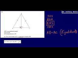 Congruent Triangles Gcse Maths Edexcel Practice Tests Set 2 1h Question 16a Youtube