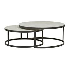 Round retro colorful set of 3 nesting coffee table/wood side table/side table for living room/bed side table /nest of tables /modern gallerywood 5 out of 5 stars (42) sale price $94.50 $ 94.50 $ 105.00 original price $105.00 (10%. Globewest Elle Flat Metal Nest Coffee Tables