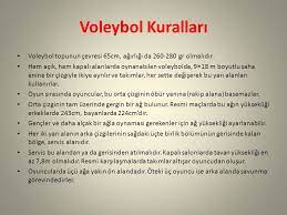 Voleybol, altışar kişiden kurulan iki takım arasında oynanan, topu en fazla üç pas yaparak filenin üzerinden karşı tarafa geçirmeyi ve rakip takımın sahasına düşürmeyi amaçlayan bir takım oyunudur. Voleybol Kurallari Ppt Video Online Indir