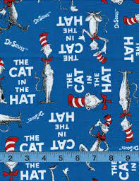 The Cat In The Hat 100 Cotton Fabric By The Yard Quilting Etsy Seuss Crafts Dr Seuss Crafts For Preschoolers Craft Projects