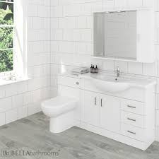 They provide sufficient space to get organised and ready for a busy day ahead. Nuie High Gloss White Vanity Unit Bathroom Suite 1520 X 330mm