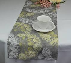 Dining Table Runner Yellow And Gray Table Runner Dandelion Dining Room Table Runner Dining Table Runners Grey Table