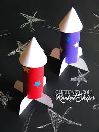 Cardboard Roll Rocket Ships Crafts For Kids Cardboard