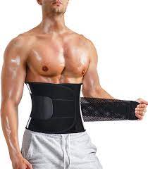 Amazon.com: MOLUTAN Men Waist Trainer Trimmer for Weight Loss Tummy Control  Compression Shapewear Body Shaper Sweat Belt Black : Sports & Outdoors