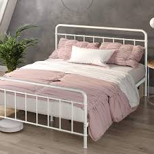 Metal bed frame queen size with headboard and footboard, sturdy heavy duty steel slat support mattress foundation, no box spring needed,white 4.6 out of 5 stars 17 $223.30 $ 223. ÙØ³Ø­ÙÙ Ø¥Ø®ØªØ·Ø§Ù Ø§ÙØ§Ø±ØªØ¨Ø§Ù White Steel Bed Frame Findlocal Drivewayrepair Com
