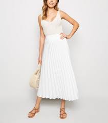 Black And White Pleated Midi Skirt Black Chiffon Pleated Midi Skirt New Look Midi Skirt White Pleated Skirt Pleated Midi Skirt