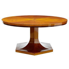 1920s Large Art Deco Birch Round Dining Table Dining Table Art Deco Bedroom Furniture Round Dining Table