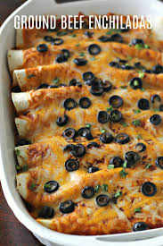 Hearty Ground Beef Enchiladas Recipe Ground Beef Enchiladas Beef Enchilada Recipe Beef Enchiladas