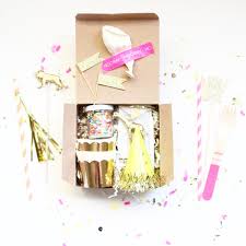Birthday Gifts To Send In The Mail So I M Going To Take A Mini Break From All The Holiday Shanigans To Discuss This This Birthday In A Box Is Perfect For Sen Diy Birthday Box Birthday Box Gifts