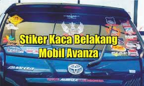 Unik, lucu, seru dan mempunyai gambar dan bentuk yang beraneka ragam. Stiker Kaca Belakang Mobil Avanza Cuttingstickerupdate