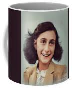 Anne Frank, Diarist WWII Coffee Mug by Esoterica Art Agency