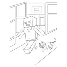 Printable minecraft steve and alex coloring pages. 37 Free Printable Minecraft Coloring Pages For Toddlers