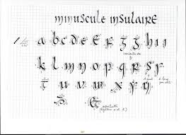 Minuscule Irlandaise Ou Insulaire La Seule Difficulte Consiste Dans Les Changements D Angle De Plume Surtout Dans L Alphabet Calligraphie Alphabet Minuscule